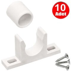 Aletçantam Mobilya Dolap Kapak Tutma Kilit Çıtçıtı Plastik Geçme Çıt Çıt Beyaz -10 Adet