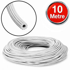 Aletçantam Alüminyum Sineklik Teli Fitili Beyaz 5mm Kapı Pencere Tül Sabitleme Lastik Contası -10 Metre