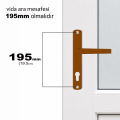 Aletçantam Pvc Balkon Kapı Kolu Pimapen (Metal)- Altınmeşe Kahve