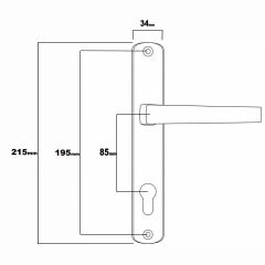 Aletçantam Pvc Balkon Kapı Kolu Pimapen (Metal)- Altınmeşe Kahve