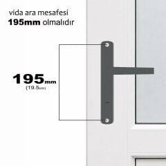 Aletçantam Pvc Banyo Wc Kapı Kolu Pimapen (Metal)- Antrasit Gri