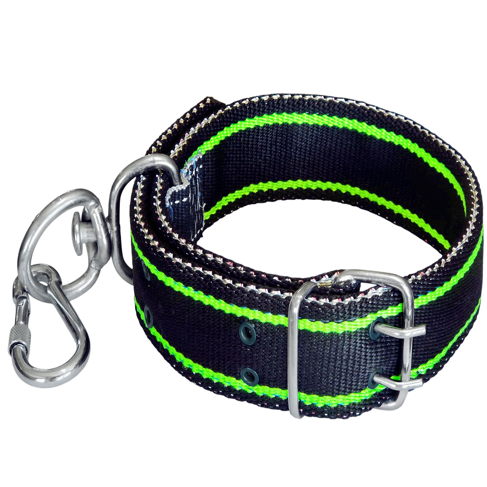 Çift Tokalı Köpek Boyun Tasması Büyük Irk 82cm Kilitli Karabinalı Palaska Kangal Tasma