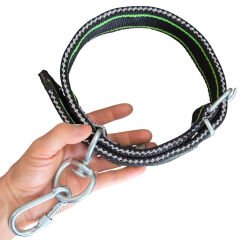 Çift Tokalı Köpek Boyun Tasması Büyük Irk 82cm Kilitli Karabinalı Palaska Kangal Tasma