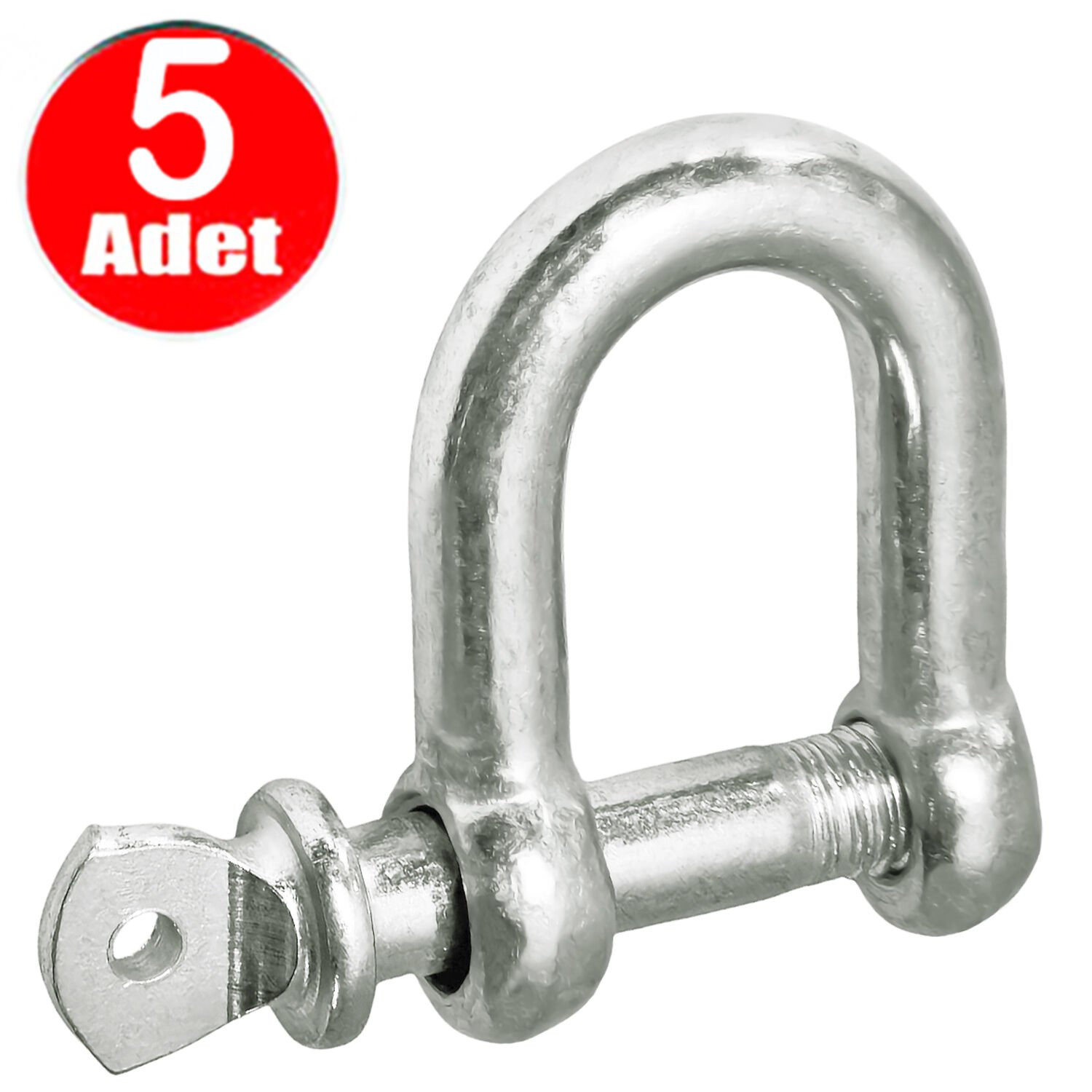 Salıncak 8mm Zincir Kilidi U Mapa Vidalı Bağlantı -5 Adet