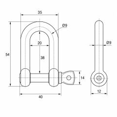 Salıncak 10mm Zincir Kilidi U Mapa Vidalı Bağlantı -5 Adet