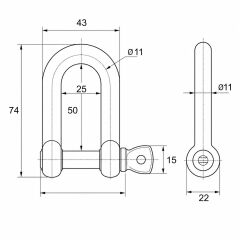 Salıncak 12mm Zincir Kilidi U Mapa Vidalı Bağlantı -5 Adet