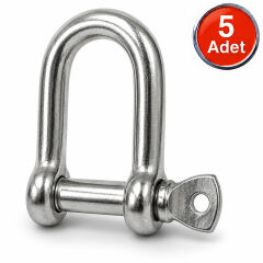Salıncak 12mm Zincir Kilidi U Mapa Vidalı Bağlantı -5 Adet