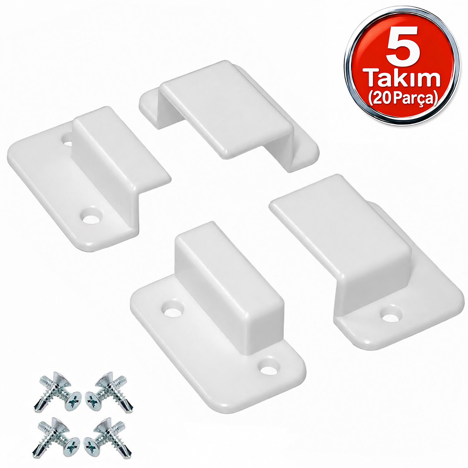 Pvc Pimapen Pencere Sineklik Montaj Aparatı 5 Takım Set +vida (10x20 Profillere Uygundur)