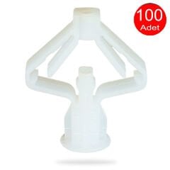 Kanatlı Alçıpan Dübeli Plastik Kelebek Dubel 100 'Lü Paket