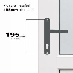 Aletçantam Pvc Balkon Kapı Kolu Pimapen (Metal)- Antrasit Gri