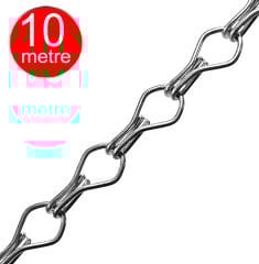 Metal Zincir Ayna Avize Floresan Saksı Askı Zinciri -10 Metre
