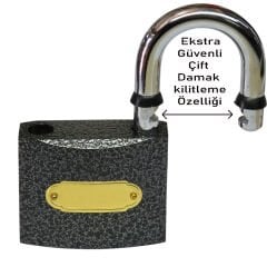32 mm Asma Kilit Yağmur Contalı Ekstra Güvenli Çift Damak Kilitleme Özelliği Dolap Kapı Pano Kilidi