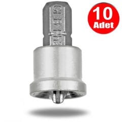 Stoplu Bits Yıldız Uç Ph2 Alçıpan Şapkalı Limitli Vidalama Matkap Ucu -10 Adet