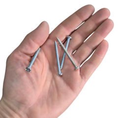 4.2x45mm Silindir Düz Tornavida Başlı Sivri Uçlu Vida Ysb Sac Vidası -100 adet