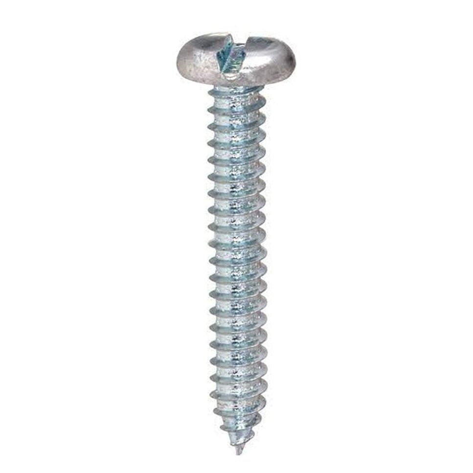 4.8x38mm Silindir Düz Tornavida Başlı Sivri Uçlu Vida Ysb Sac Vidası -100 adet
