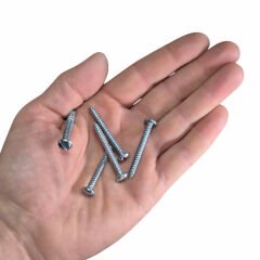 4.8x38mm Silindir Düz Tornavida Başlı Sivri Uçlu Vida Ysb Sac Vidası -100 adet