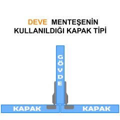 Samet Mega Deve Tip Menteşe 25 Adet Mobilya Dolap Kapak Tas Menteşesi