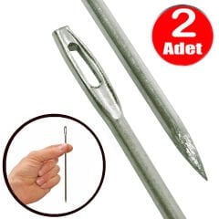 Metal Çuvaldız 15cm Yorgan İğnesi No7 Kalın Dikiş İğne Mil Tığ -2 Adet