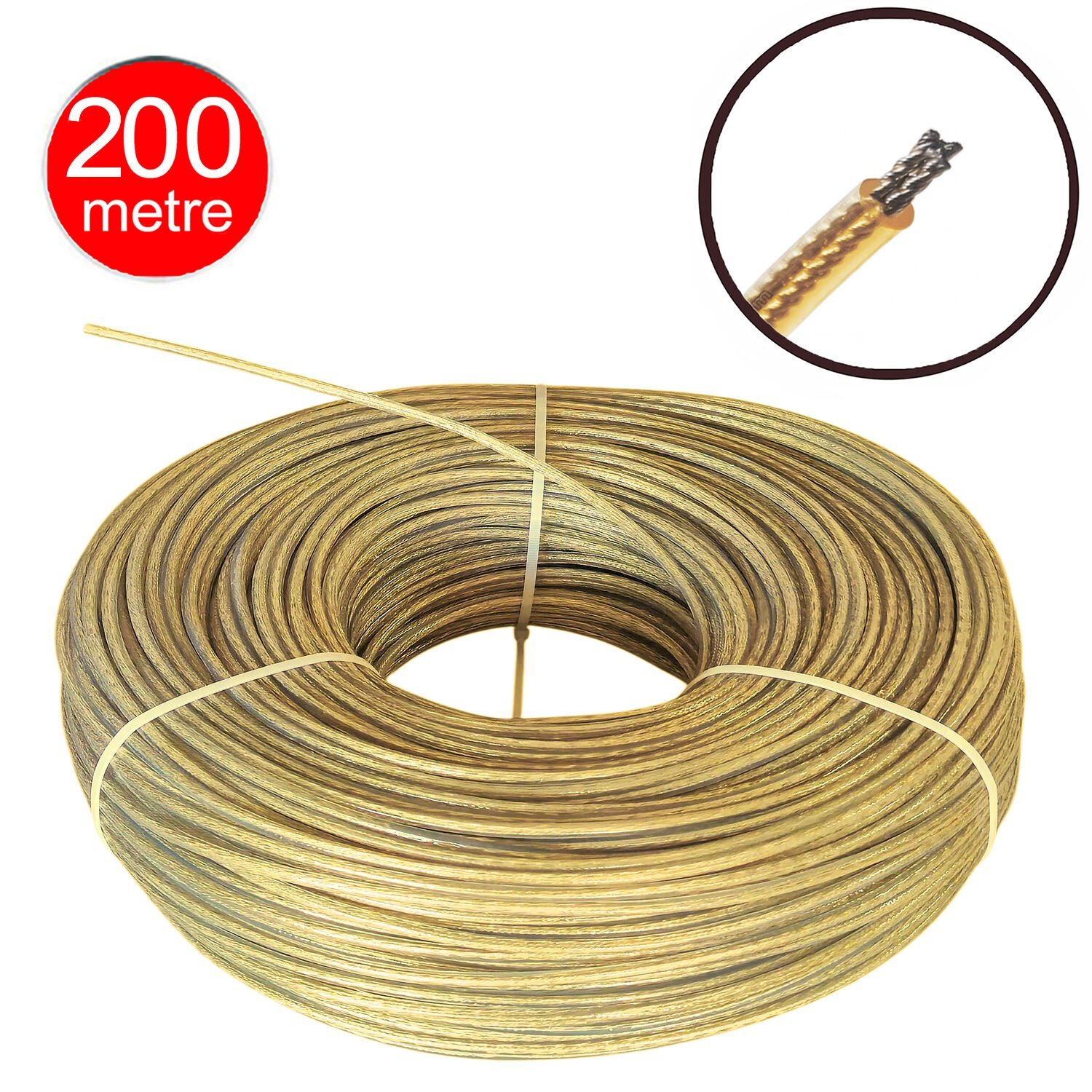 4mm Pvc İzole Kaplı Çelik Halat Tel - 200 metre