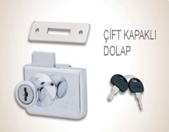 555 - Canex Cam Dolap Kilidi - Çift Kapaklı Kilit