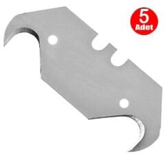 Kancalı Çengelli Maket Bıçağı Ucu Yedek Bıçak Ağız Uç 5'Li Paket