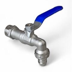 1/2 Küresel Musluk Kollu Bilyalı Bahçe Sulama Musluğu - Pirinç Gövde TSE