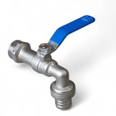 3/4 Küresel Musluk Kollu Bilyalı Bahçe Sulama Musluğu - Pirinç Gövde TSE