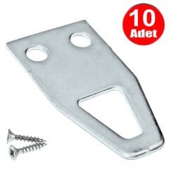 Üçgen Çerçeve Askısı Duvar Tablo Askı Düz Demir Asma Halka Kanca -10 Adet