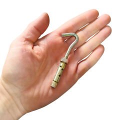 Açık Kancalı Çelik Dübel Halkalı Beton Dübeli M6x90 (8mm) -10 adet