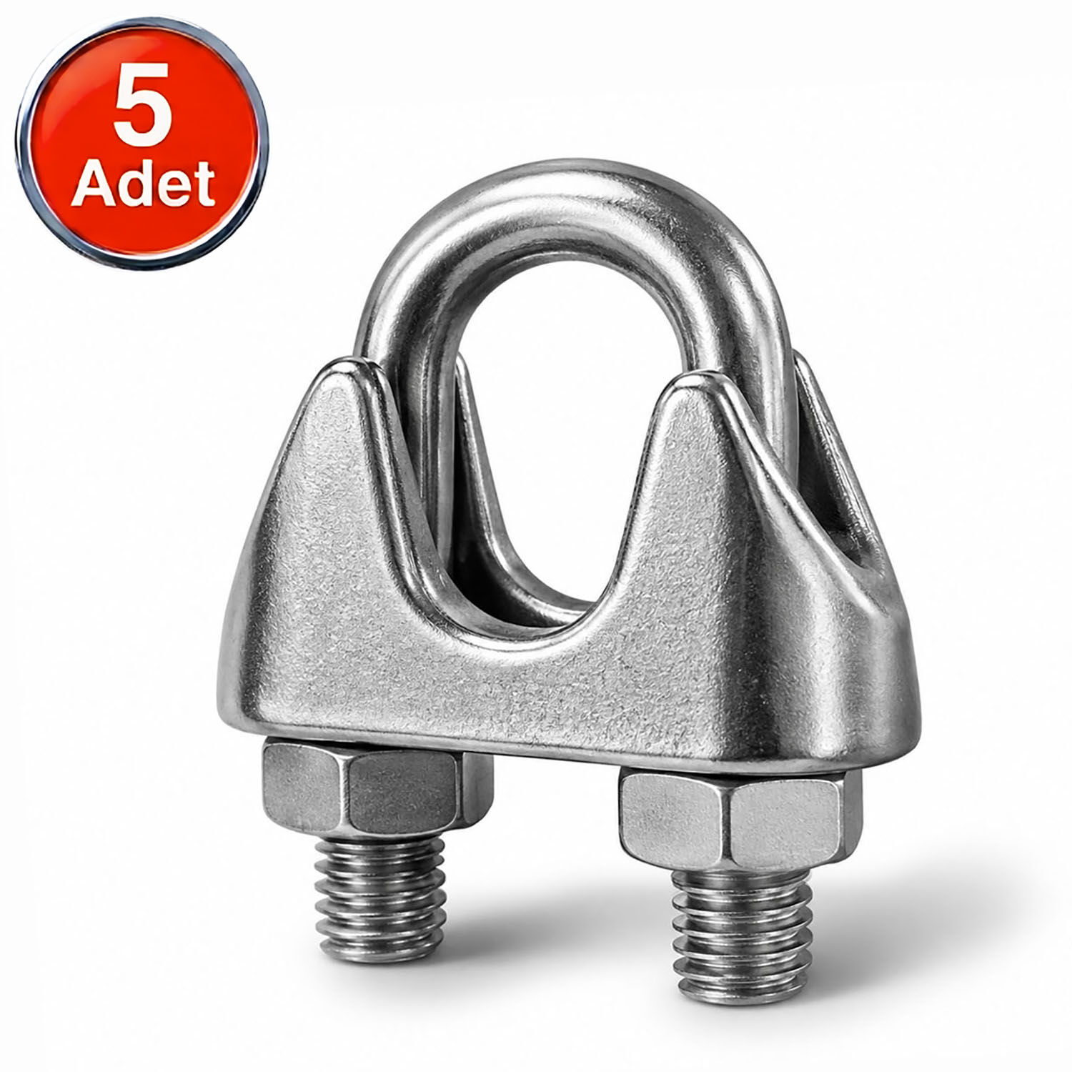 Aletçantam Klemens Çelik Halat Klemensi  (5 li paket) 10 mm