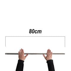 80cm Çelik Oklava 304 Kalite Paslanmaz Çelik Krom Metal Hamur Börek Baklava Yufka Açma Oklavası