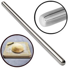 80cm Çelik Oklava 304 Kalite Paslanmaz Çelik Krom Metal Hamur Börek Baklava Yufka Açma Oklavası