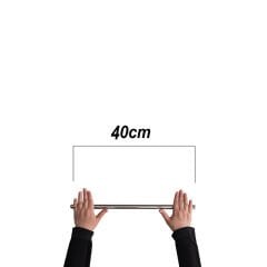 40cm Çelik Oklava 304 Kalite Paslanmaz Çelik Metal Hamur Börek Baklava Bazlama Şebit Açma Oklavası