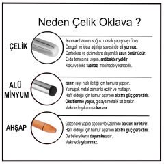 40cm Çelik Oklava 304 Kalite Paslanmaz Çelik Metal Hamur Börek Baklava Bazlama Şebit Açma Oklavası