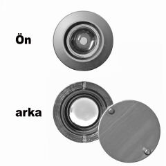 Kapaklı Uzun Kalın Dürbün 180° Çelik Kapı Dürbünü (60-90mm arası ayarlı)