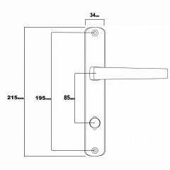 Aletçantam Pvc Banyo Wc Kapı Kolu Pimapen Pakpen (Metal ) Beyaz