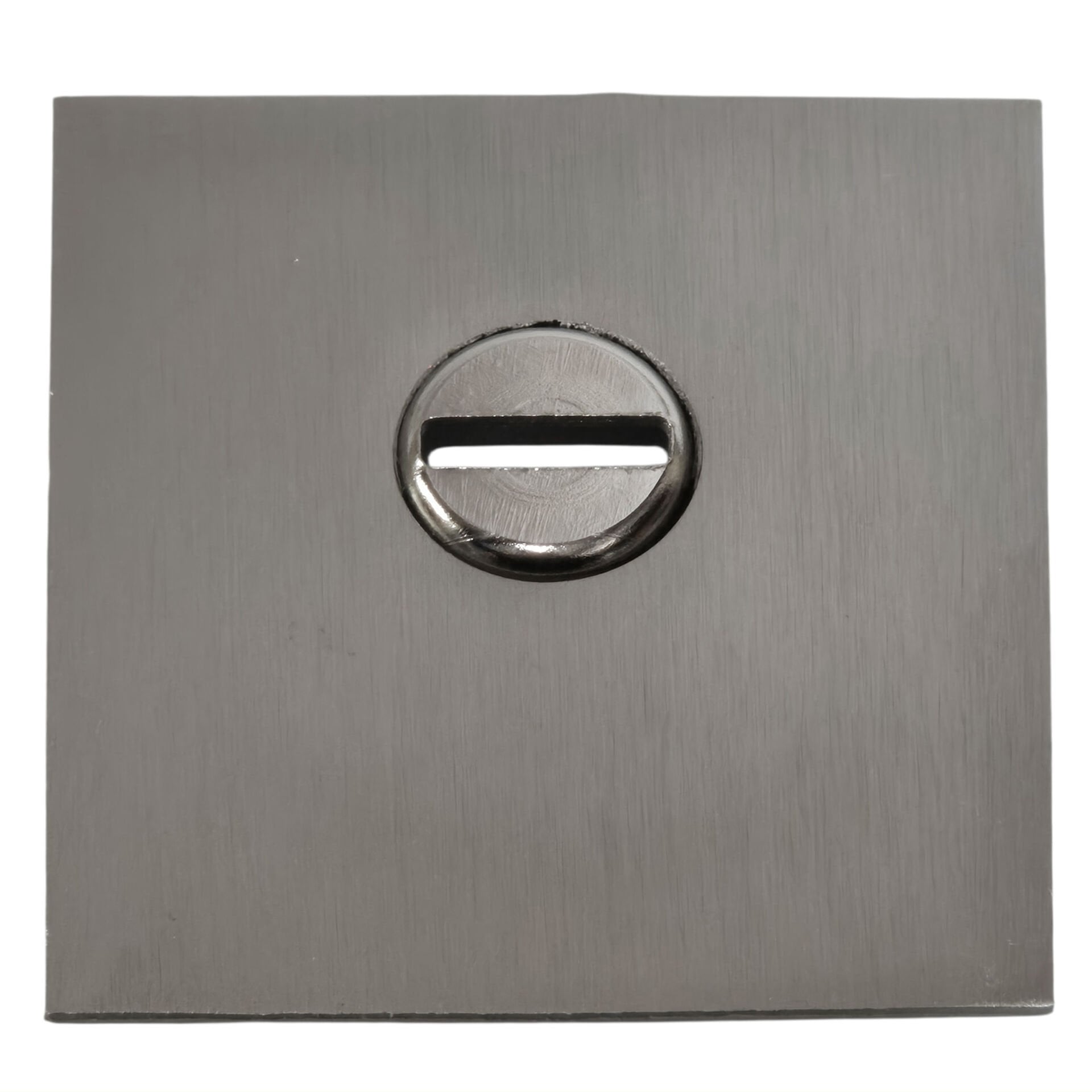 Kare Çelik Kapı Rozeti Kilit Emniyet Aynası Metal Koruma Kapağı Seti Saten Gri