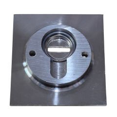 Kare Çelik Kapı Rozeti Kilit Emniyet Aynası Metal Koruma Kapağı Seti Saten Gri