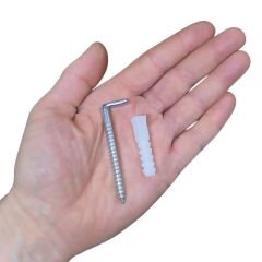 Yıldız Başlı 7cm L Vida Şofben Tablo Çerçeve Duvar Askısı Daset Askı Kancası Termosifon Vidalama Asma Montaj Demir Çivi Aparatı -10 Adet