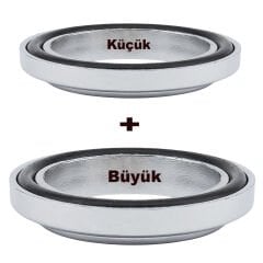 Batarya Alt Bileziği Delik Adaptörü Büyük ve Küçük 2 Li Set Yuvarlak Halka Daire Plastik Pul Yüzüğü Conta Altlığı