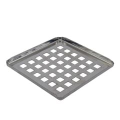 Krom Yer Süzgeci Kare Gider Kapağı 10cmx10cm Paslanmaz Çelik Banyo Duş Yer Sİfonu Izgaralı Kapak