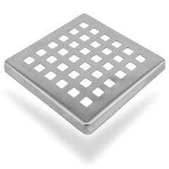 Krom Yer Süzgeci Kare Gider Kapağı 10cmx10cm Paslanmaz Çelik Banyo Duş Yer Sİfonu Izgaralı Kapak