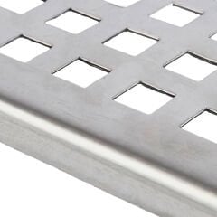 Krom Yer Süzgeci Kare Gider Kapağı 10cmx10cm Paslanmaz Çelik Banyo Duş Yer Sİfonu Izgaralı Kapak