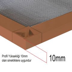 Kahve Pimapen Pencere Sineklik Montaj Aparatı Köşe Kenar Bağlama Pabucu 5 Takım Set(10x20 Profillere Uygun)
