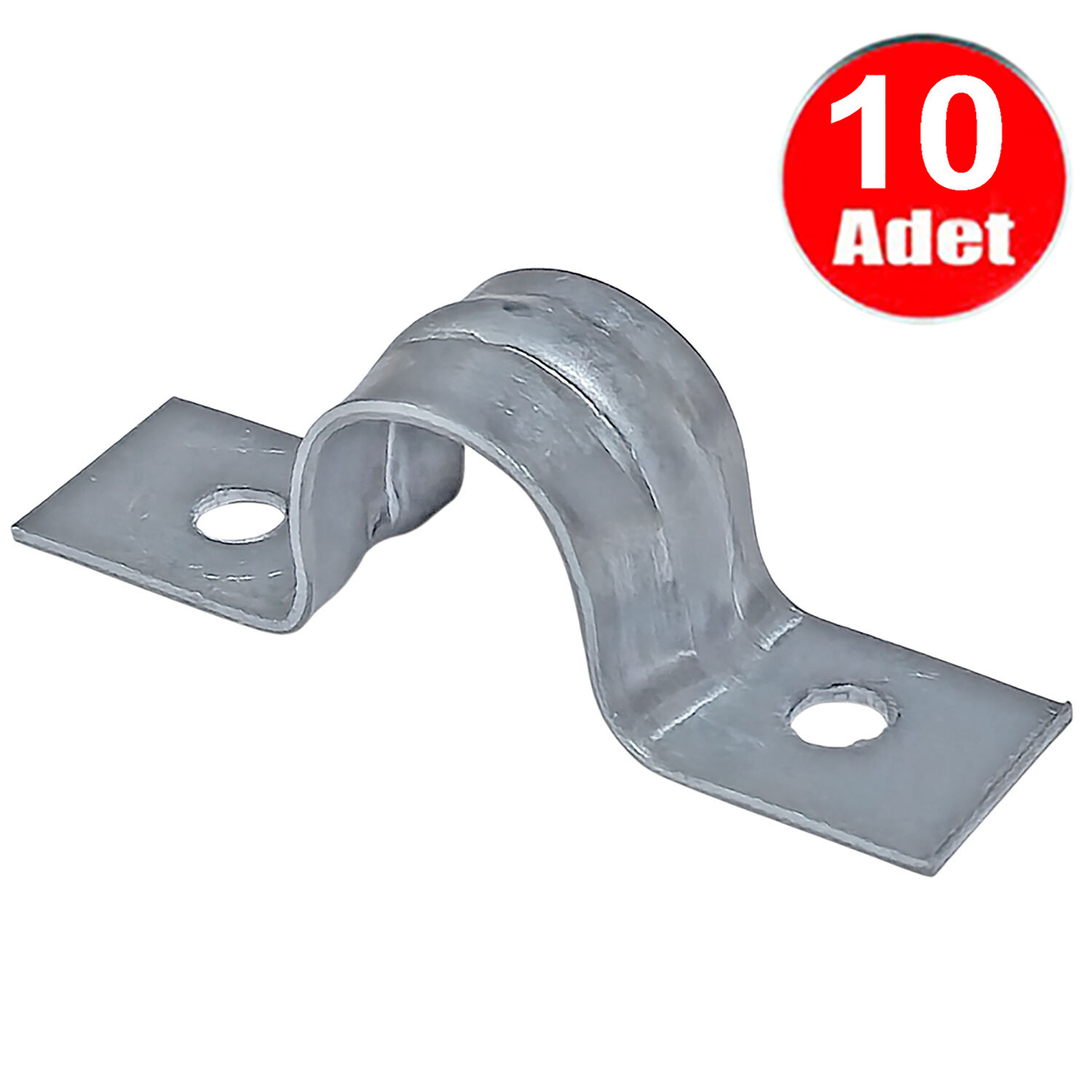No:3 Çiftli Sac Kablo Kroşe 16mm Demir Köprü Metal Boru Tutma Bağlama Kelepçesi -10Adet