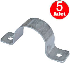 No:8 Çiftli Sac Kablo Kroşe 35mm Demir Köprü Metal Boru Tutma Bağlama Kelepçesi -5Adet