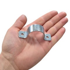 No:8 Çiftli Sac Kablo Kroşe 35mm Demir Köprü Metal Boru Tutma Bağlama Kelepçesi -5Adet