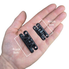 Pvc Kapı Pencere Sineklik Siyah Plastik Çıt Çıt Kilit Menteşe Küçük Boy 4cm -10 Adet
