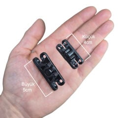 Pvc Kapı Pencere Sineklik Siyah Plastik Çıt Çıt Kilit Menteşe Büyük Boy 5cm -10 Adet