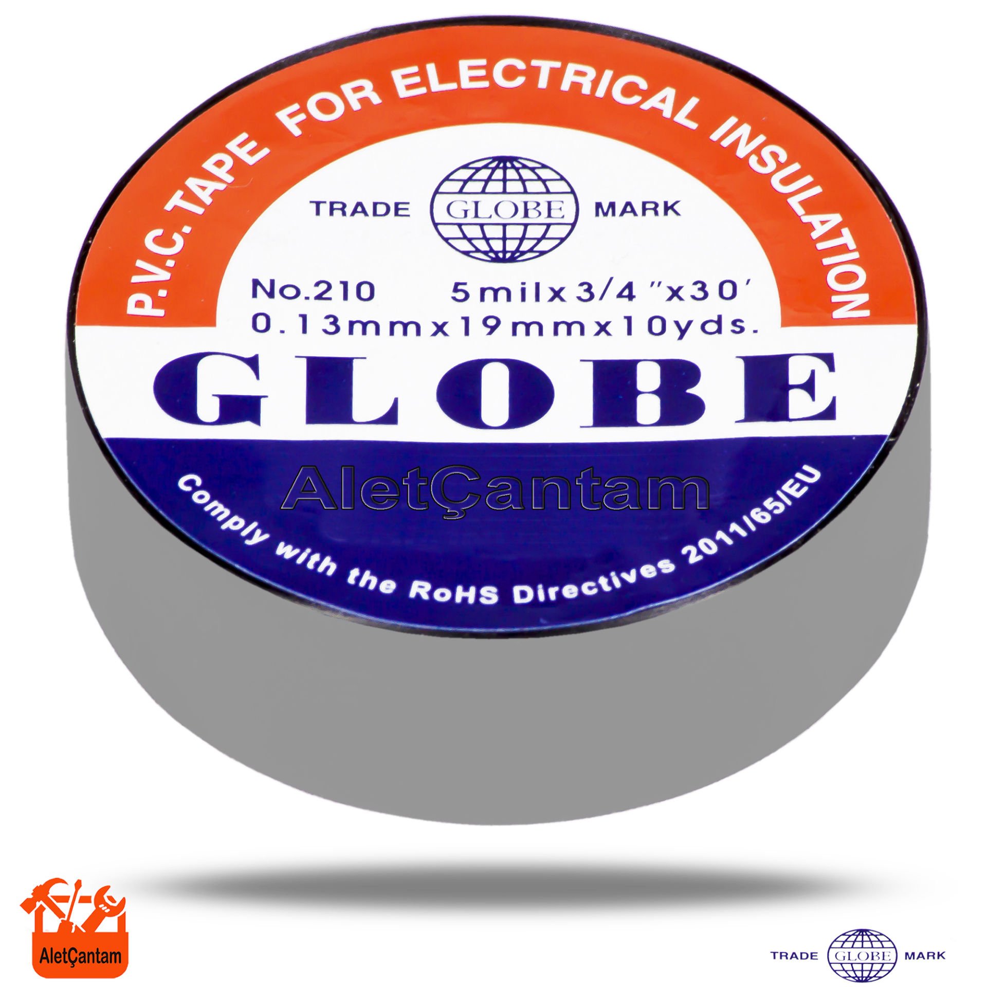 Globe Elektrik Bandı İzole Bant  1 Adet- Gri